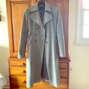 BANANA REPUBLIC wool double breasted long coat L
